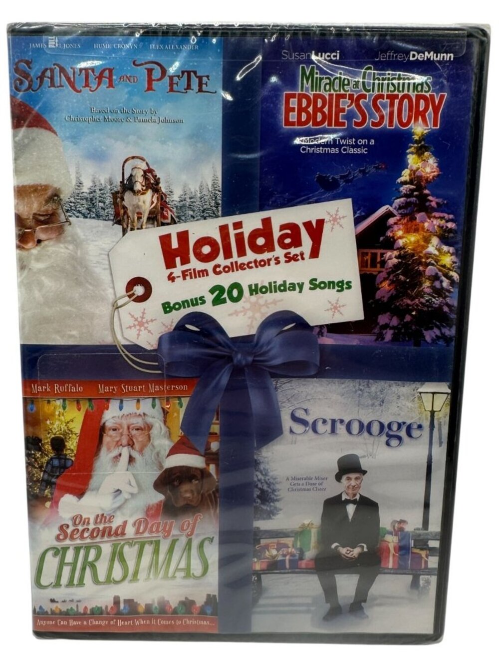 Holiday 4 Film Collectors Set Santa And Pete Miracle At Christmas Scrooge DVD Ne